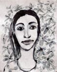 Medium: 'Chinese Ink and Counte on Paper', Size:'23 x 18 cm'