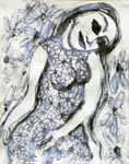 Medium: 'Chinese Ink and Counte on Paper', Size:'23 x 18 cm'