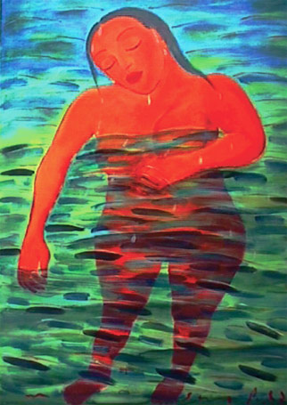 Medium: 'Acrylic on canvas', Size: '163 x 122 cm'