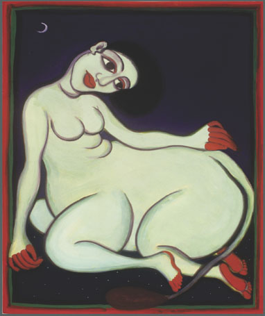 Medium: 'Gouache on Rice Paper', Size:'58 x 46 cm'