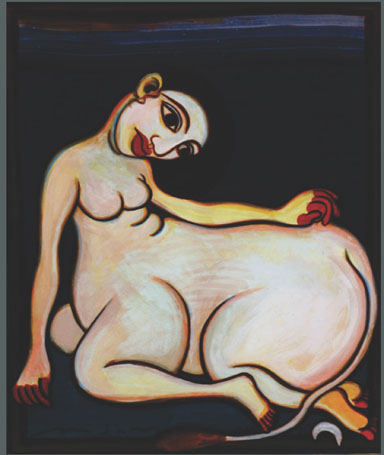 Medium: 'Gouache on Paper', Size:'58 x 46 cm'