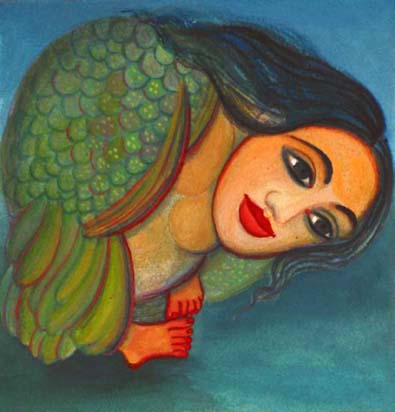 Medium: 'Gouache on Paper', Size:'19 x 18 cm'