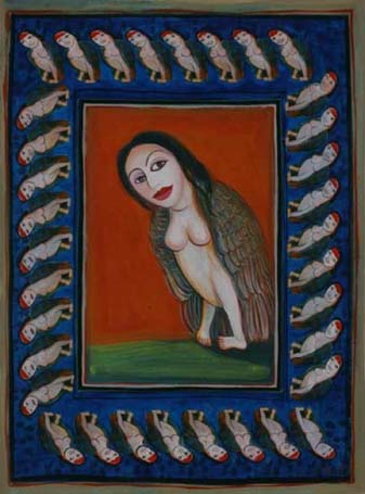 Medium: 'Gouache on Paper', Size:'36 x 26 cm'